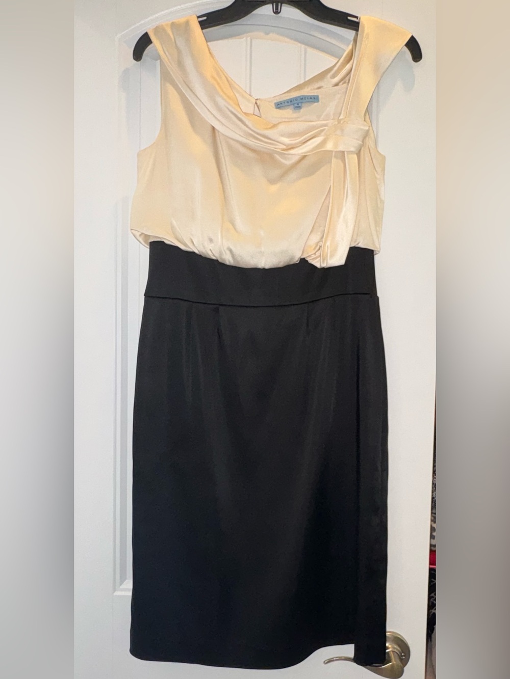 Antonio Melani Crean and Black Pencil Dress